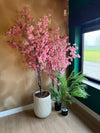 Kunstplant - Prunus - Kersenbloesem - Roze - 210cm