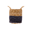 Rieten PlantenmandVic 26x33 cm Naturel & Zwart