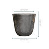 Bloempot Palermo marble grijs 40x36 cm