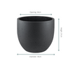 Bloempot Grigio New Egg Antraciet 36x31 cm