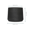 Bloempot Jumbo Patt Black Washed 23x19 cm