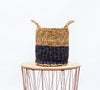 Rieten Plantenmand Vic 30x27 cm Naturel & Zwart